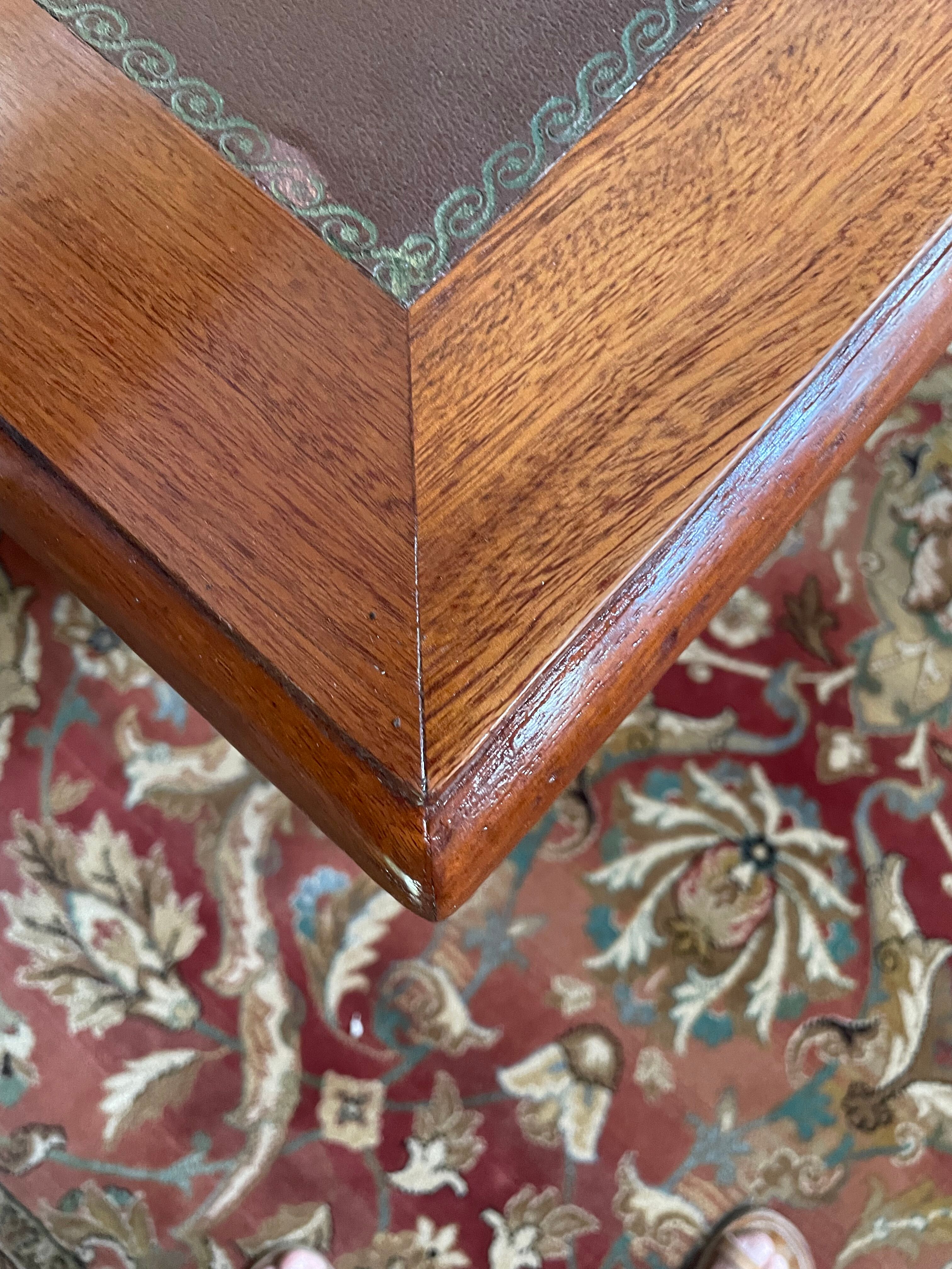 Empire style flat desk in mahogany