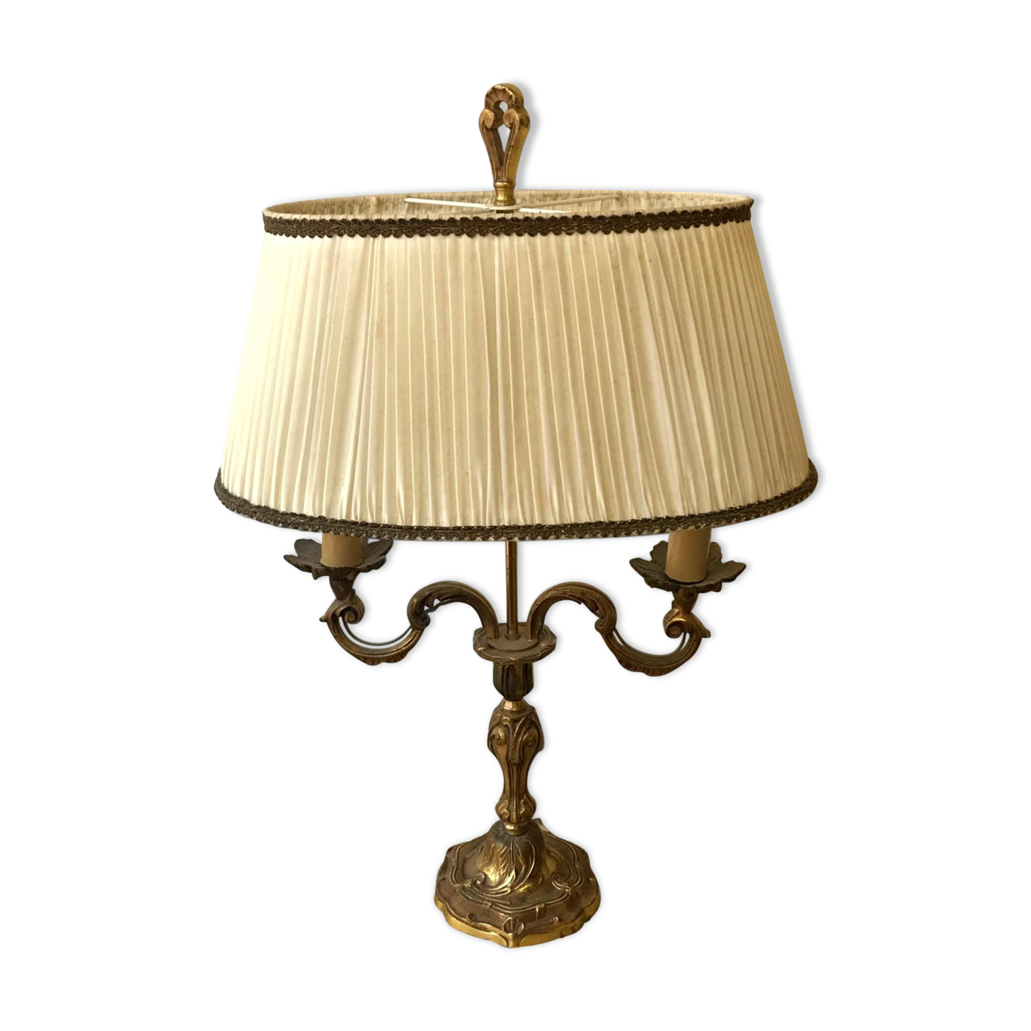 Lamp hot water bottle in bronze height 40 cm