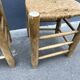 Set of 2 chairs in raw wood and straw from the 50s