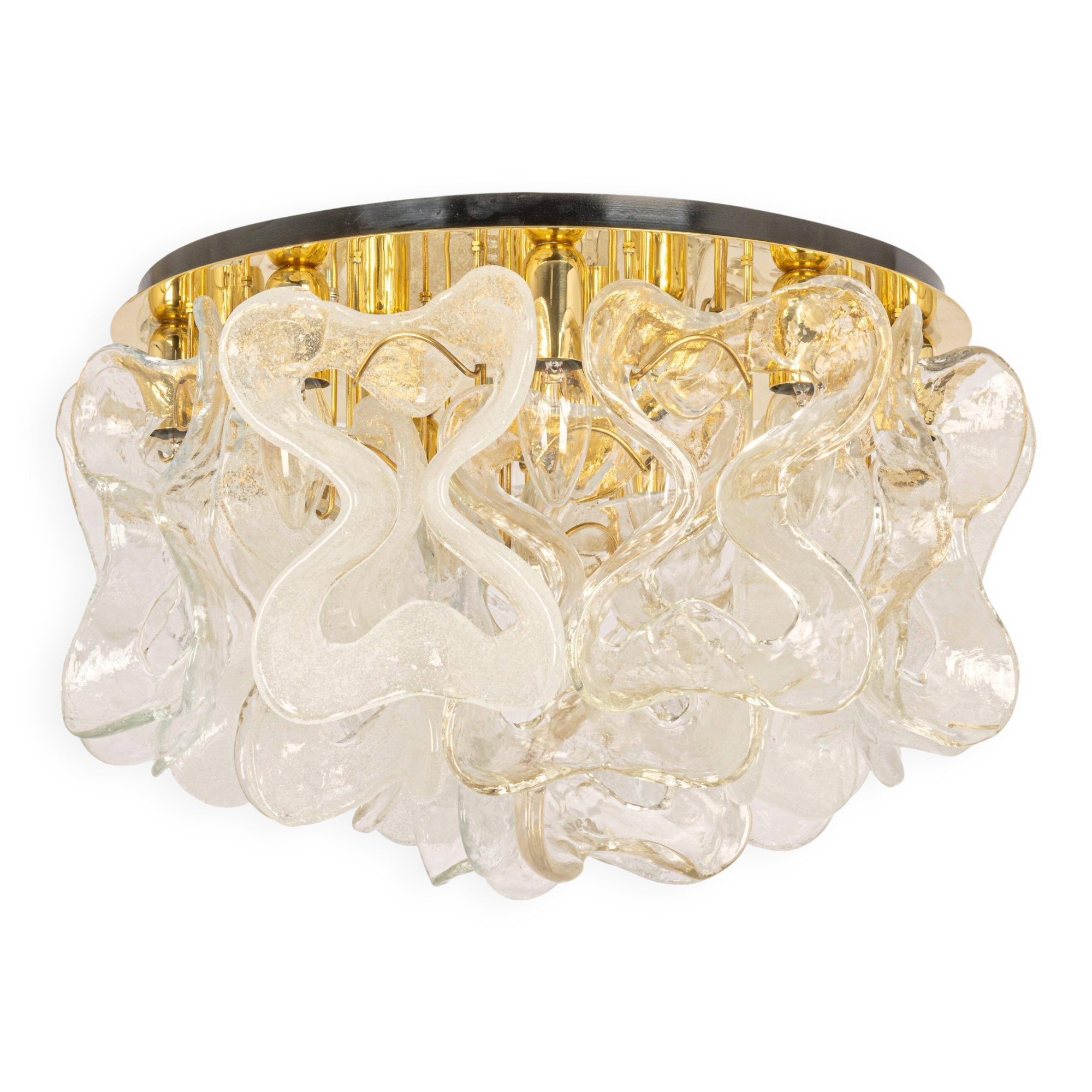 Ceiling light Catena with Murano glass by Kalmar, Austria, 1960.