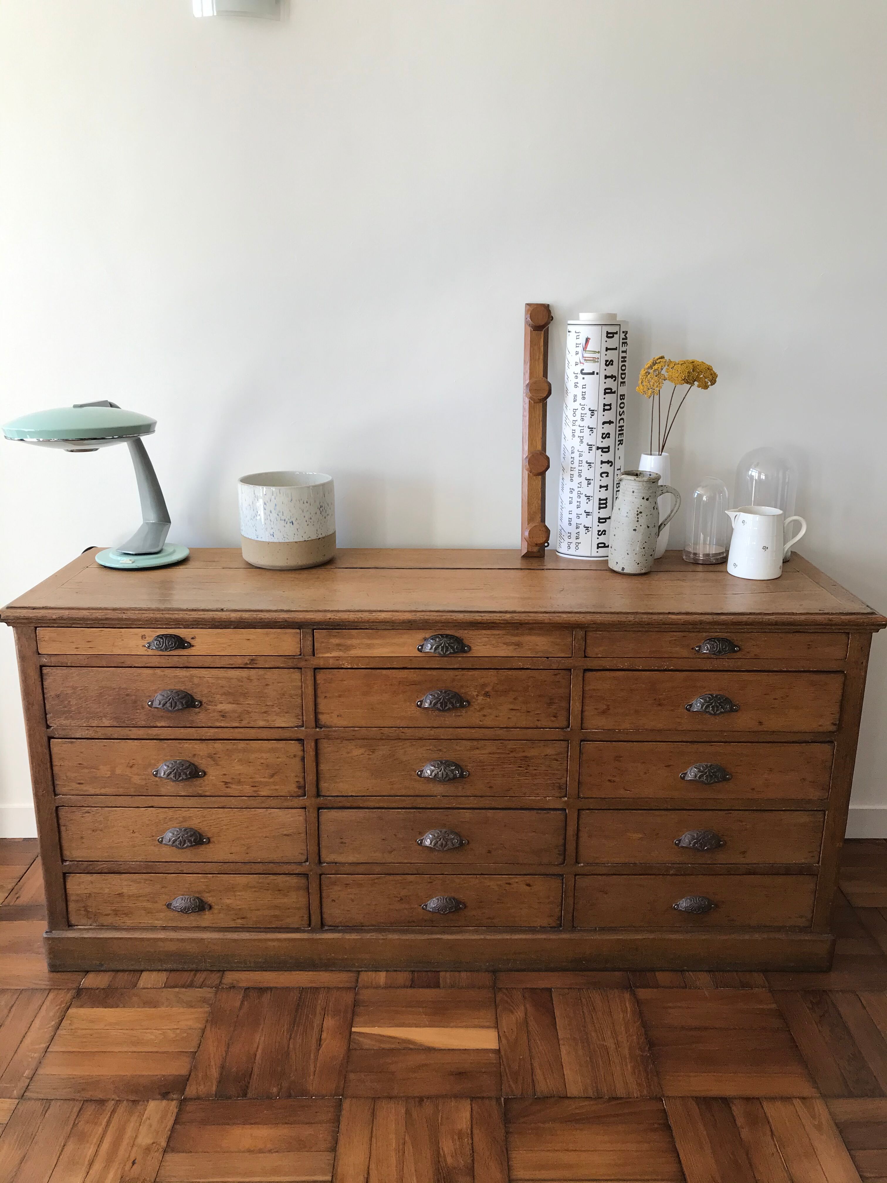 Oak haberdashery counter