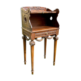 Louis XVI style walnut bedside table
