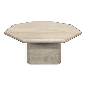 Table basse en travertin design italien des années 80
