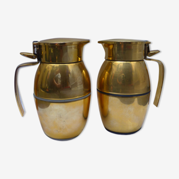 Duo of Thermolord 1950 gold-plated pourers