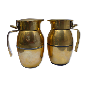 Duo of Thermolord 1950 gold-plated pourers