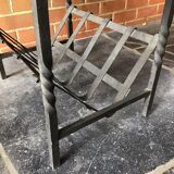 Coffee table or end of sofa making review holders in oak and wrought iron