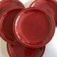 Set of 5 flat plates mid-century 1970 Longchamp earthenware