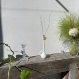 White opaline glass soliflore vase