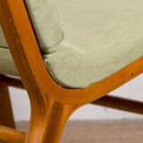 Danish 2-seater sofa in laminated beech and mahogany model AX by Peter Hvidt and Orla Molgaard-Nielsen for Fritz Hansen 1960