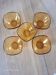 5 vintage amber glass bowls