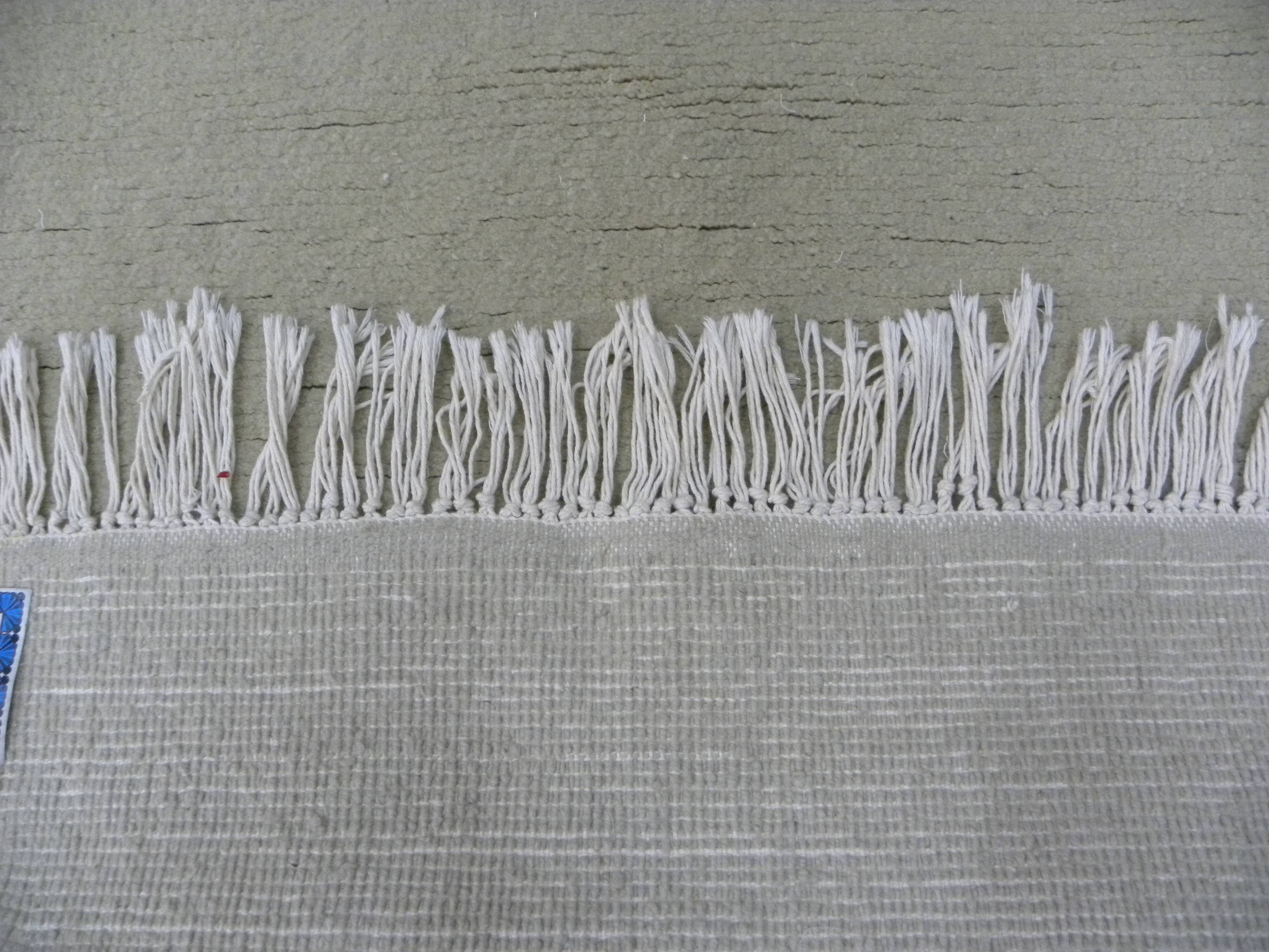 Vintage Berber Rug Hand-Knotted – Minimalist Ethnic Style – Beige