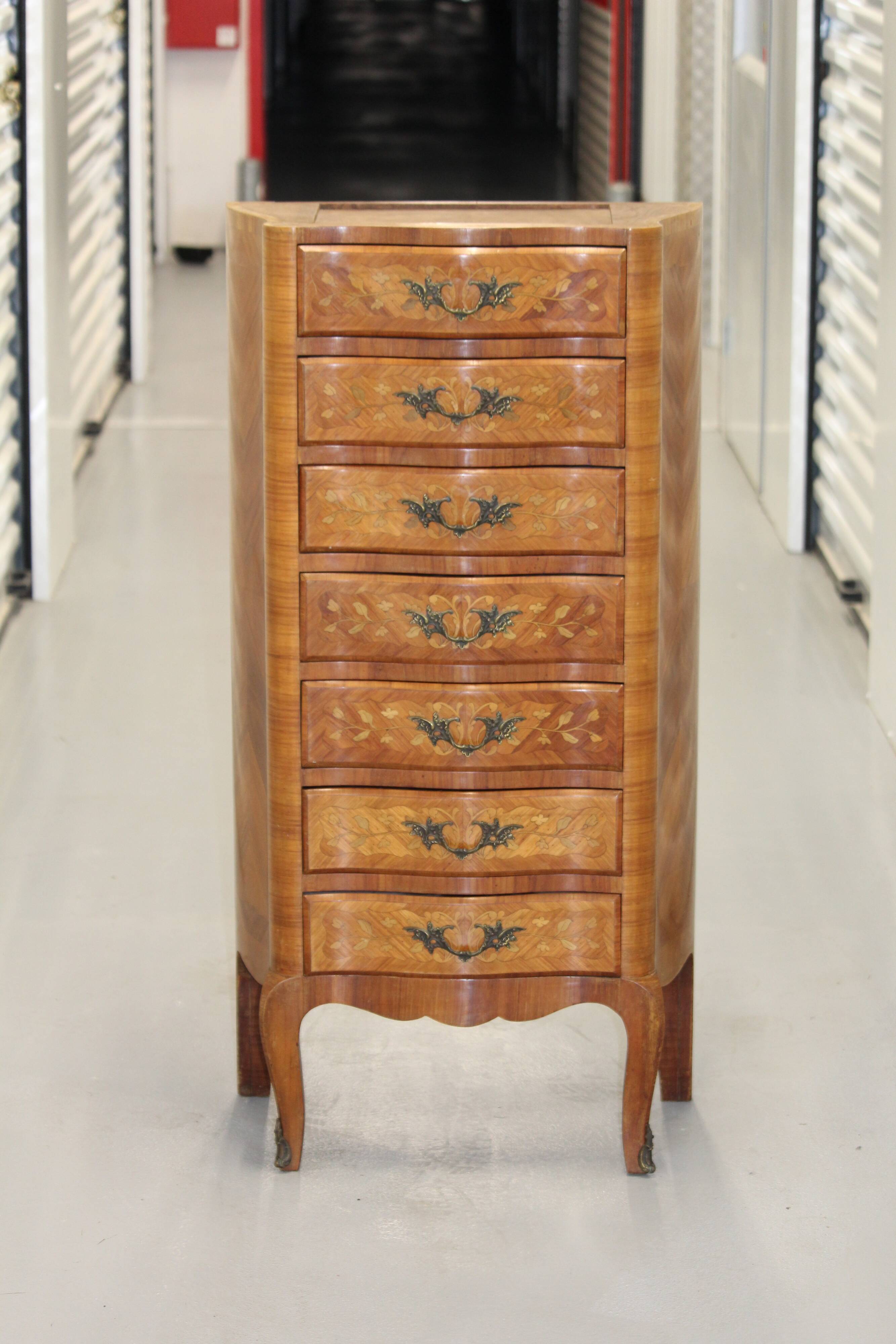 Chest of drawers, wood and marble