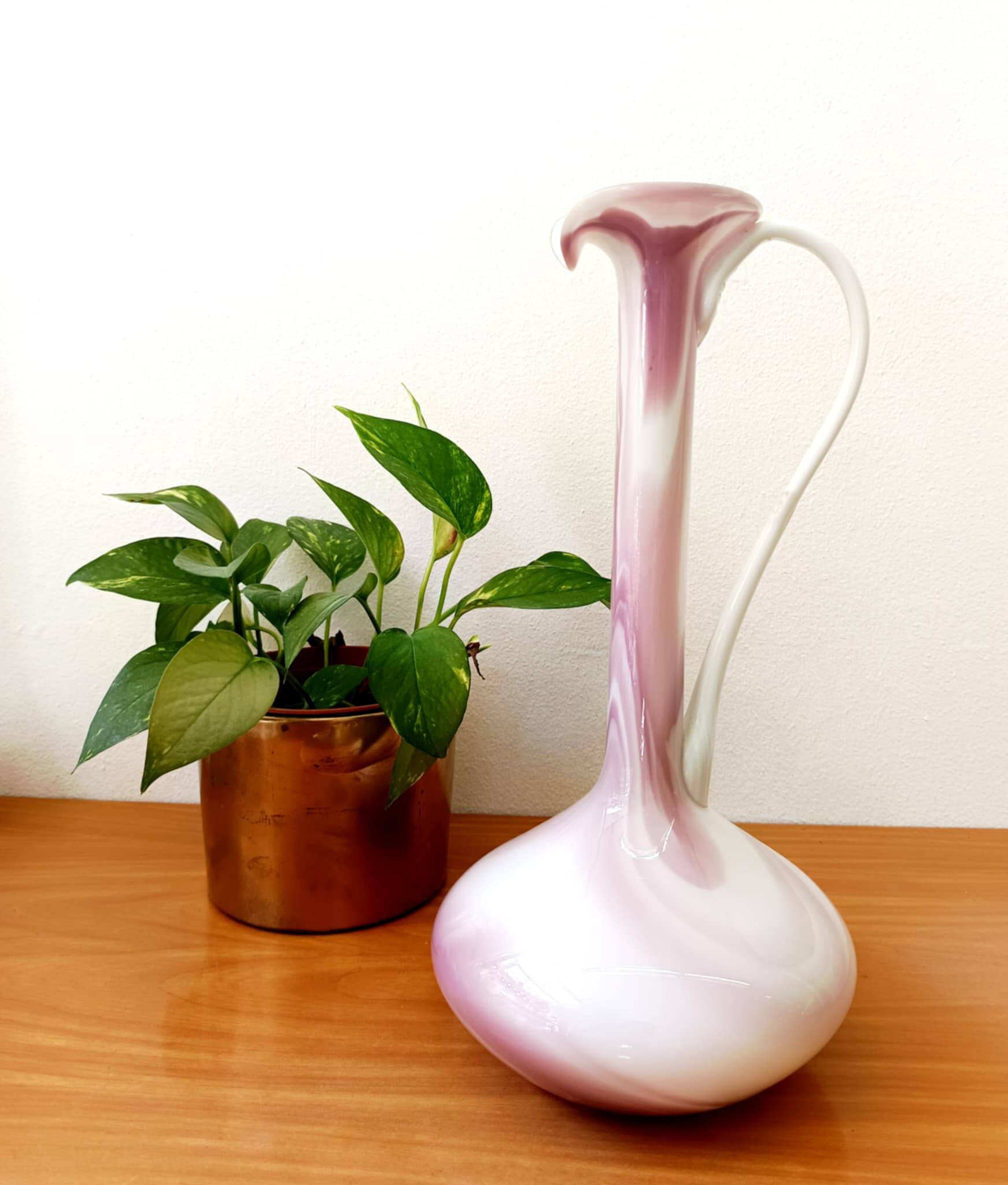 Pink Murano ewer