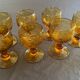 Amber bubble foot glasses