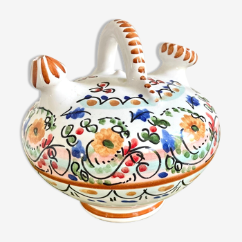 Gargoulette jug pique ceramic flower