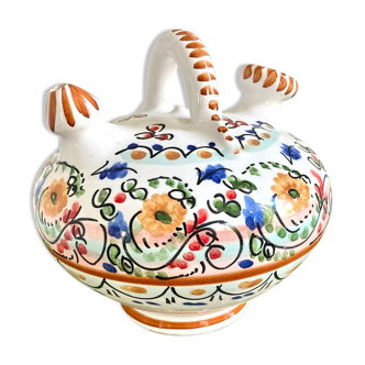 Gargoulette jug pique ceramic flower