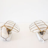 Pair of mother-of-pearl sconces