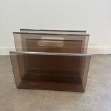 Acrylic and metal magazine rack