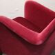 Pair of organic armchairs from the 50s red velvet