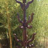 Coat rack on oak and zinc stand