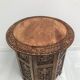 Exotic wooden coffee table carved molding