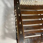Vintage macramé armchair, 1960s, Czechoslovakia, wooden frame