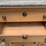 High empire chest of drawers in solid raw oak