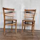 Pair of parisian wooden bistro chairs
