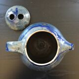 Blue stoneware teapot