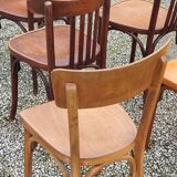 Set of 6 old bistro chairs Baumann and others