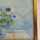 20th-century watercolor painting signed Carré-Tison, Bouquet of blue flowers