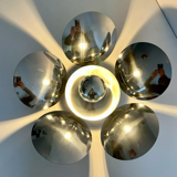 Vintage wall lamp in chromed metal France 1970