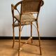 Chaise haute rotin
