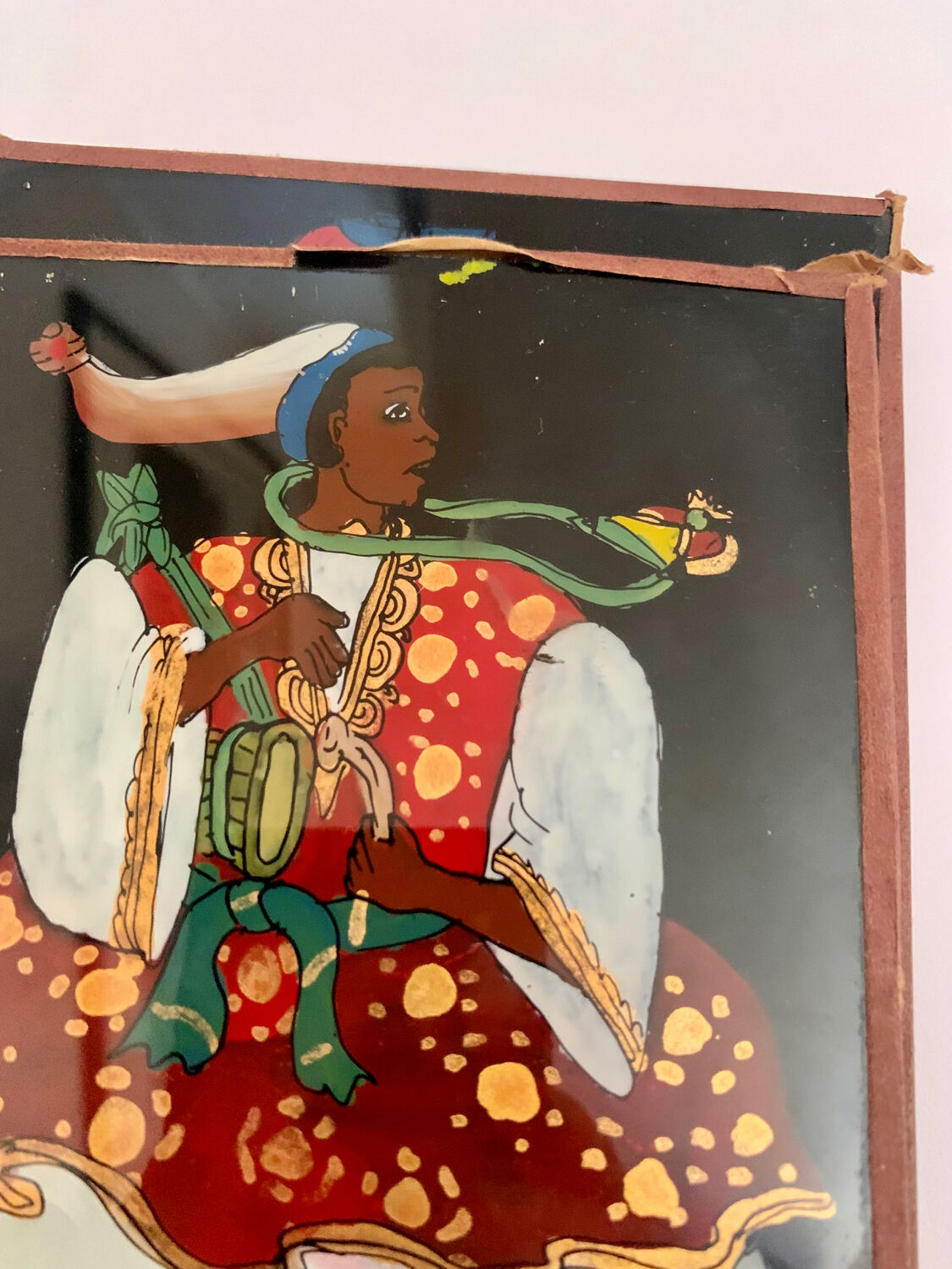 Six Suweer - painting fixed under glass