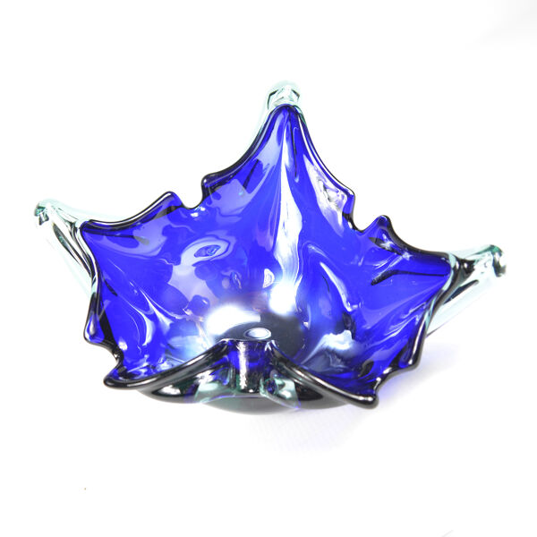 Cendrier en verre de cobalt, Murano, Italie, années 1970