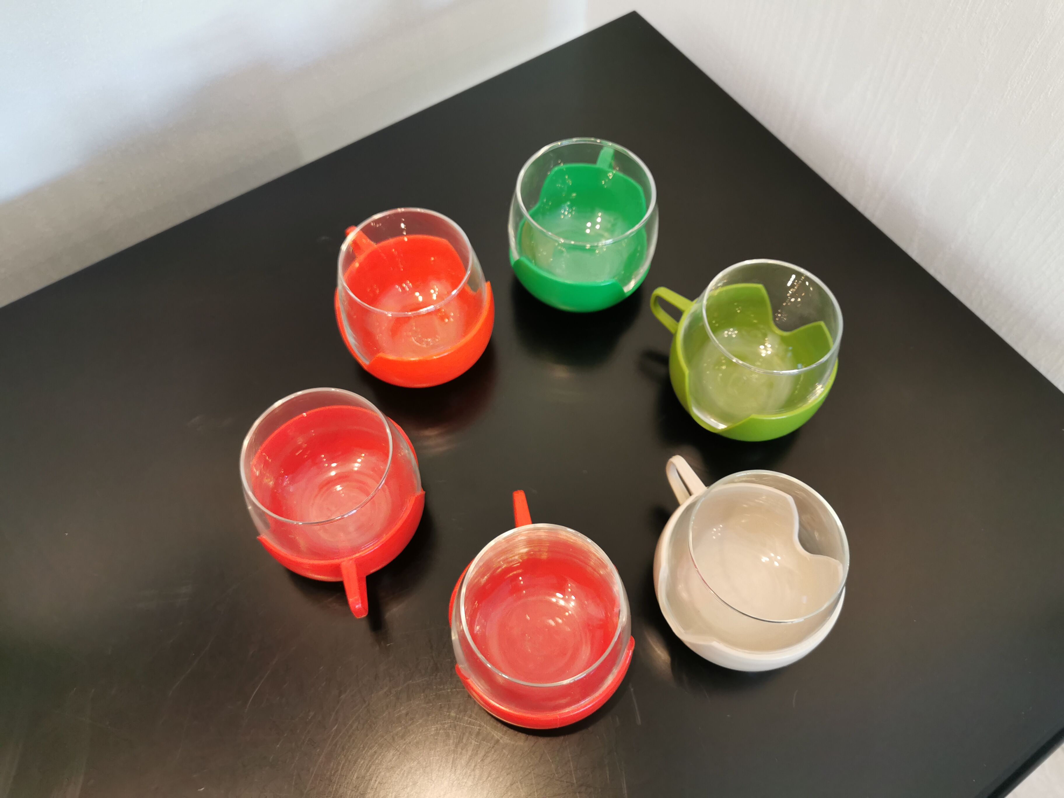 Lot de 6 verres années 70