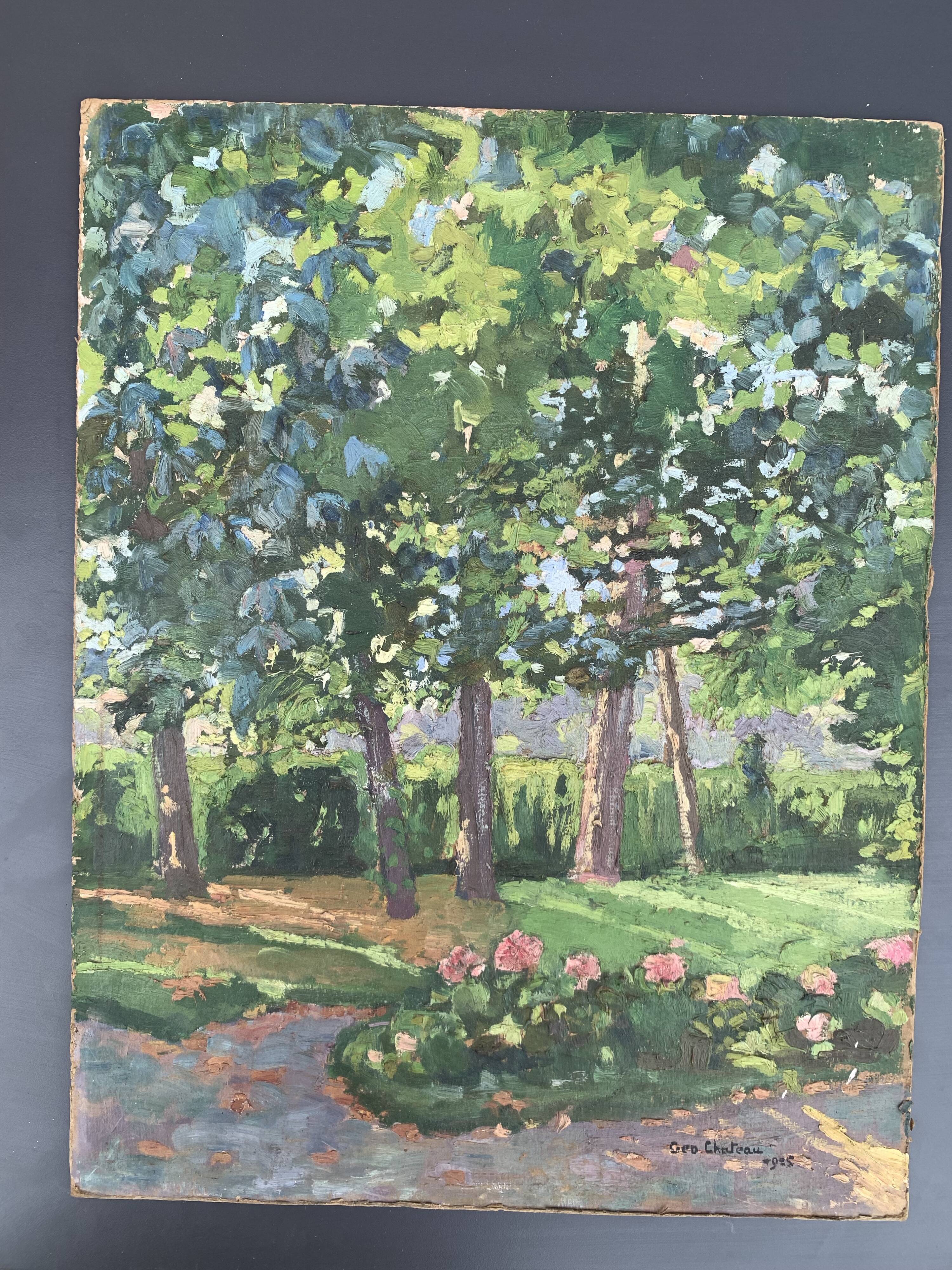 Oil on cardboard by Georges Chateau 1925
