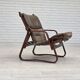 1970s, Norwegian lounge chair, brown furniture leather.