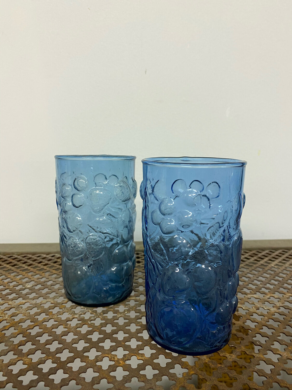 Blue lemonade glasses