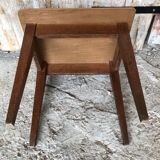 Table ecolier bois pieds compas vintage