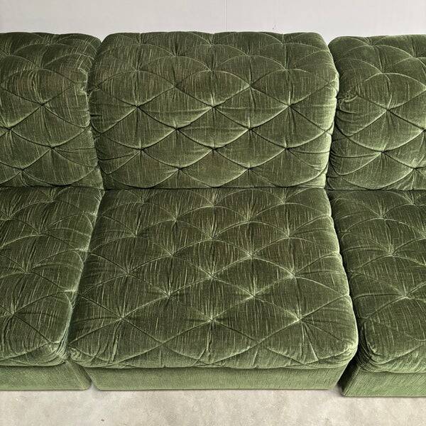 Modular corduroy lounge sofa by Laauser, 1970s