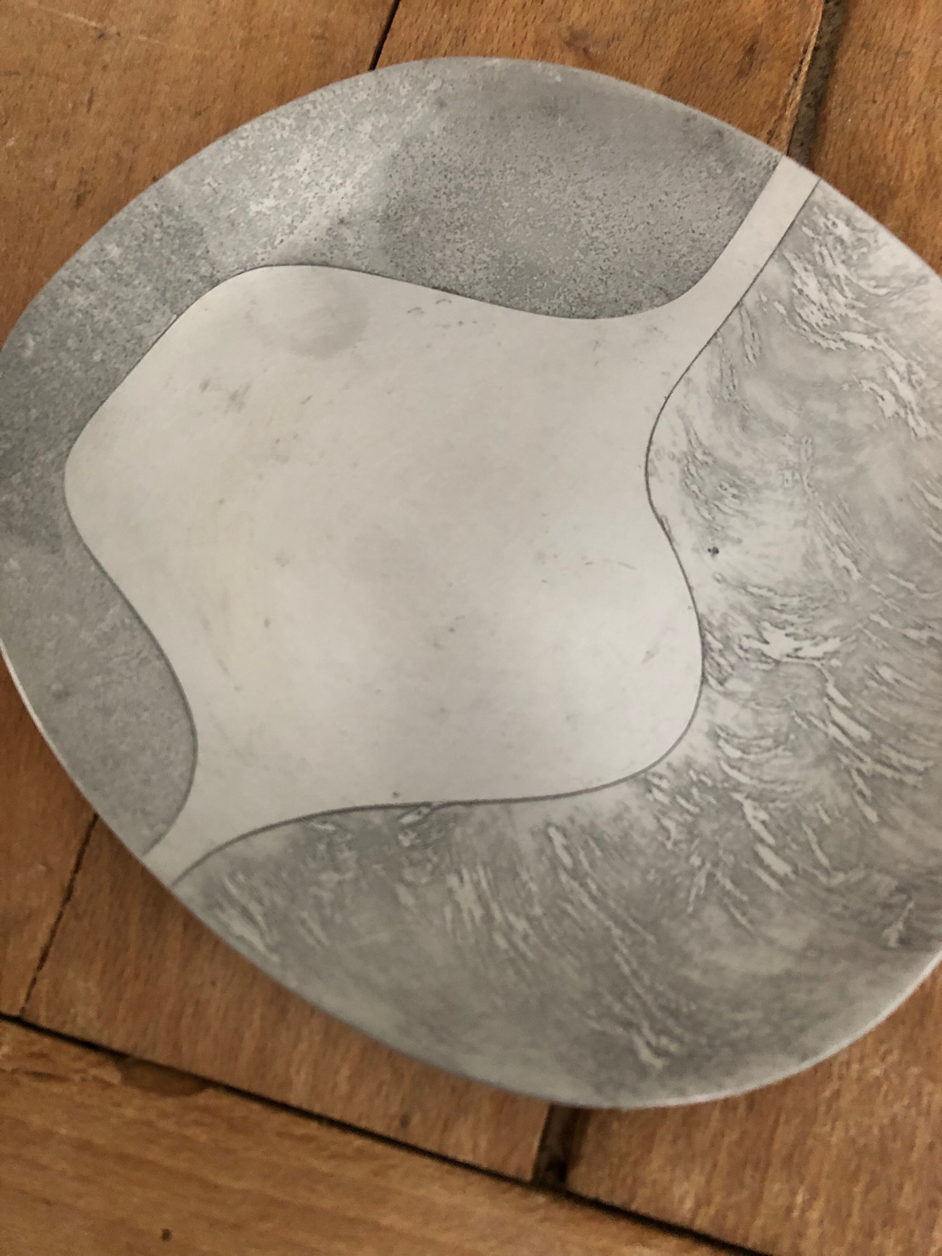 Trinket bowl free form vintage signed