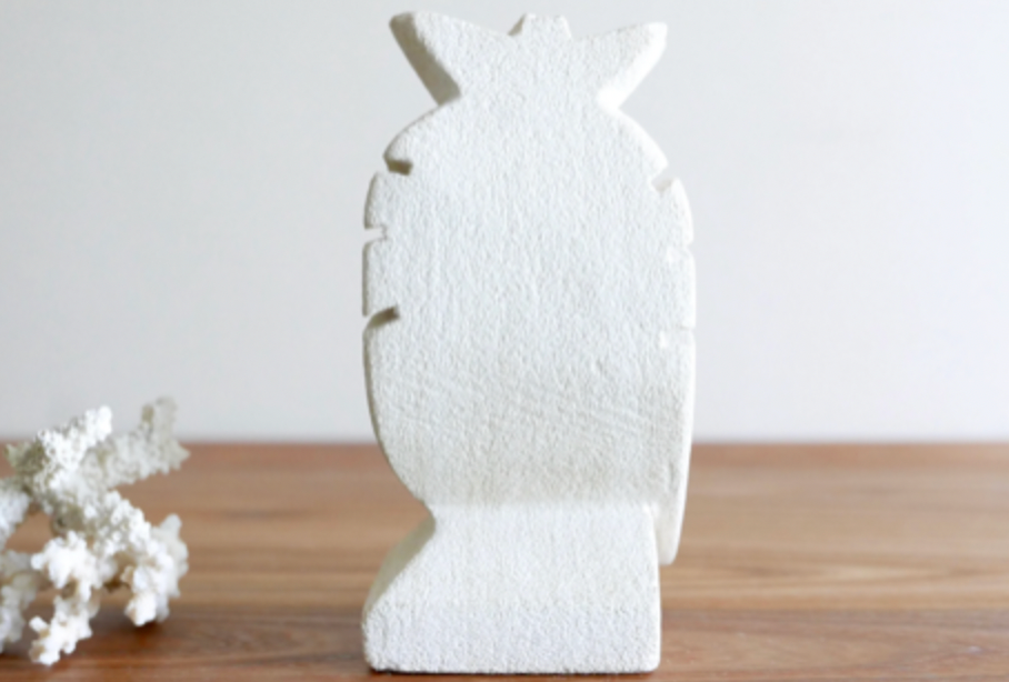 Stone owl, brass eyes, 1960s
