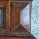 Large trumeau mirror with carved wood in the Louis XVI / Henri II style, 19th century.