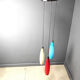 Vintage 3 glass pendant lights by Vistosi, 1970s