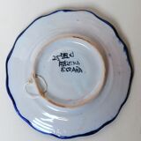 Spanish glazed stoneware talavera plate