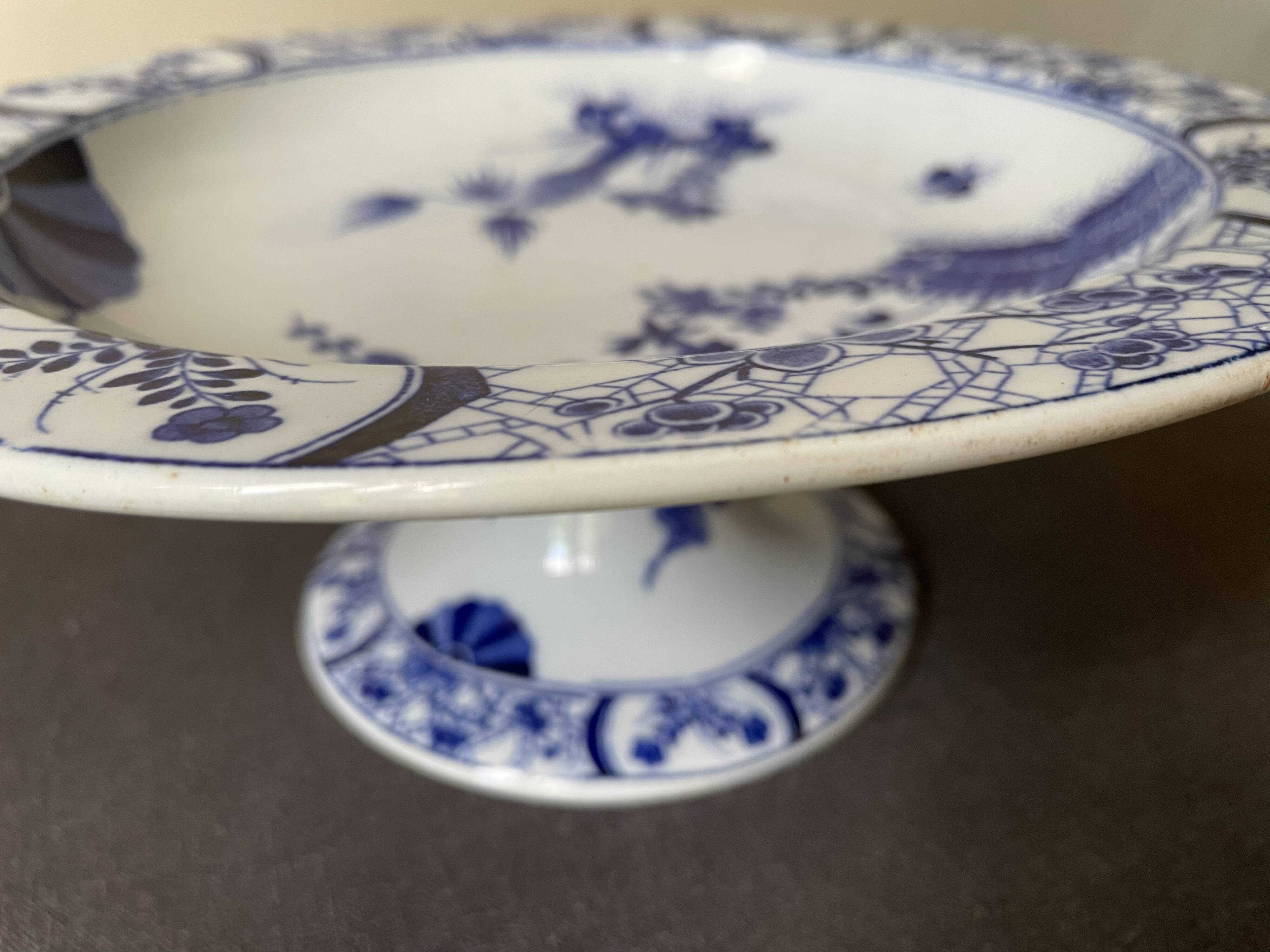 Earthenware compotier Creil & Montereau Japanese service 19th century