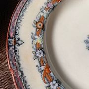 6 old English dessert plates, Wedgwood Bone, Australian model, early 20th century