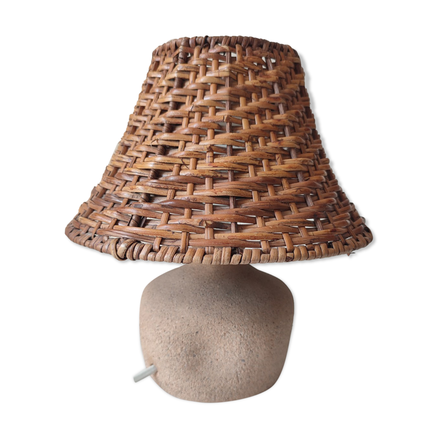 Lampe en pierre naturelle vintage