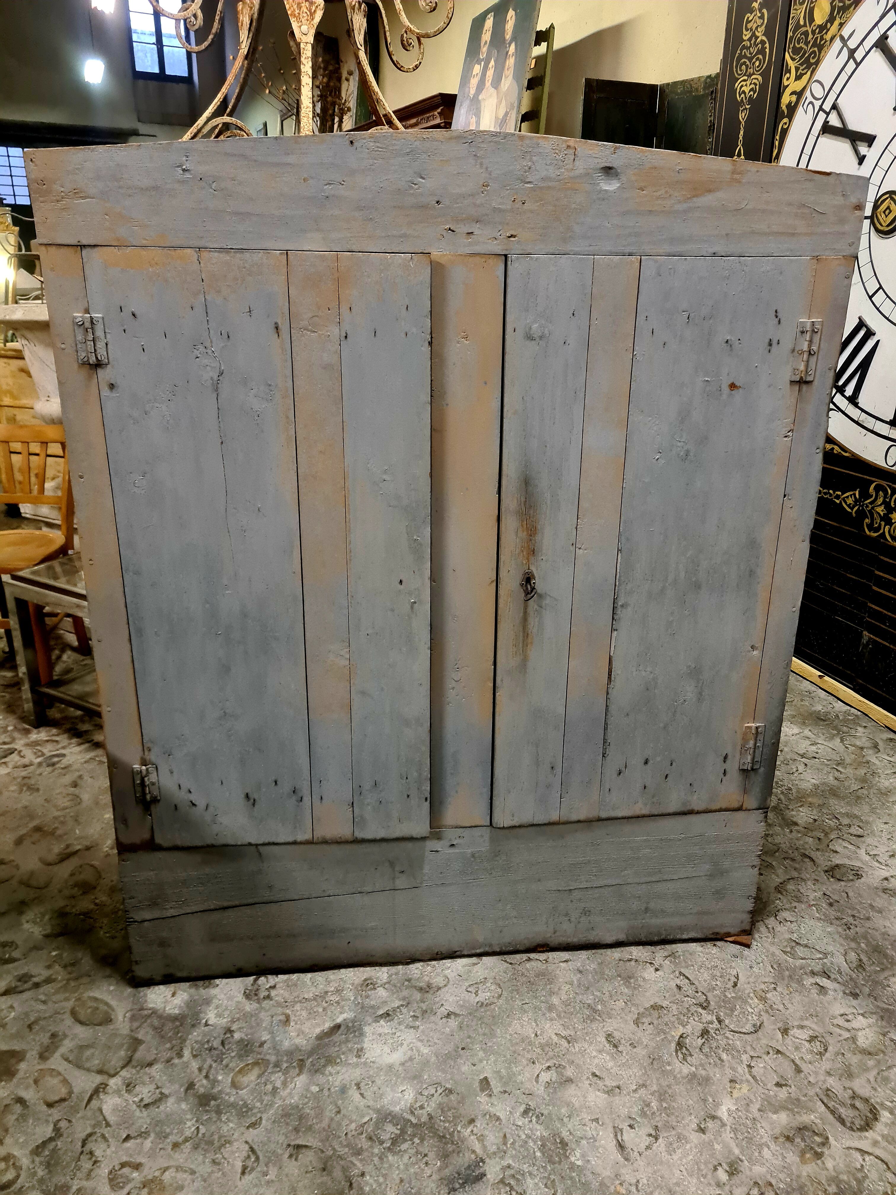 cabinet folk art wood painted original, around 1900